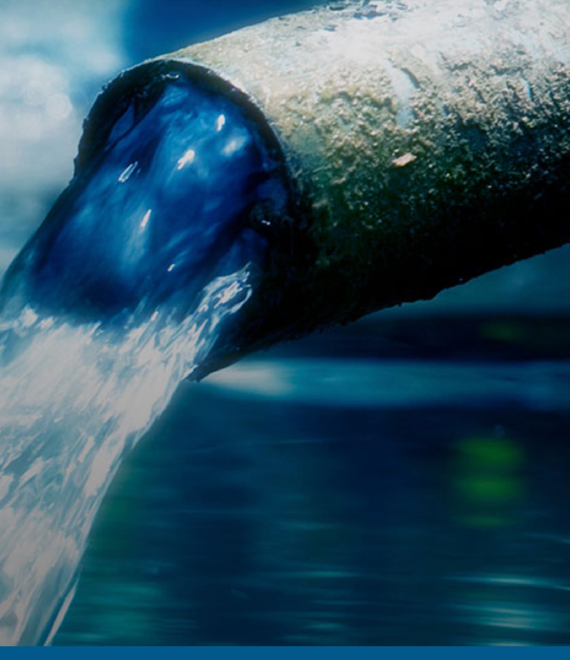 Water flowing from a tap