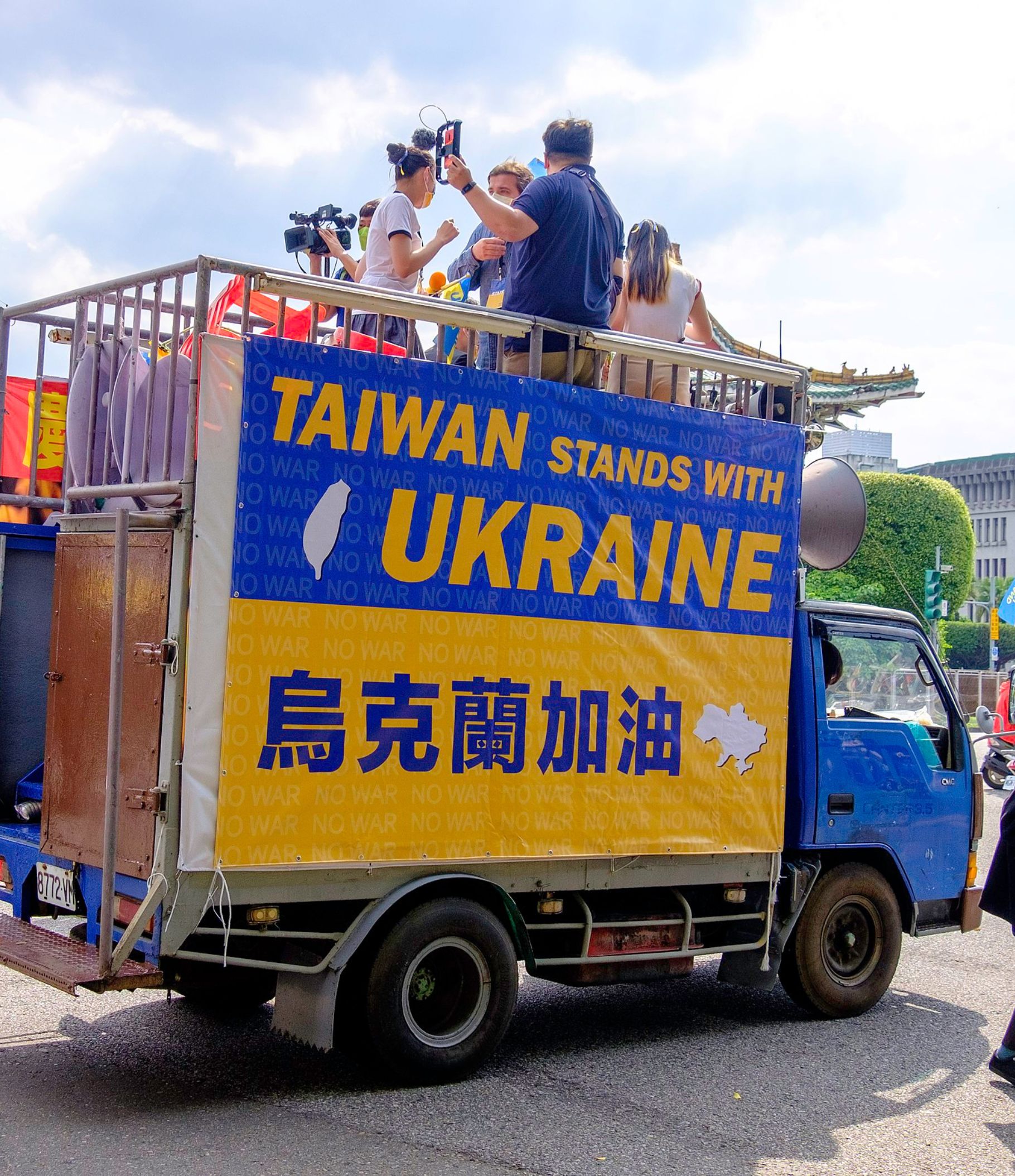 Ukraine solidarity protest in Taipei, Taiwan, March 2022